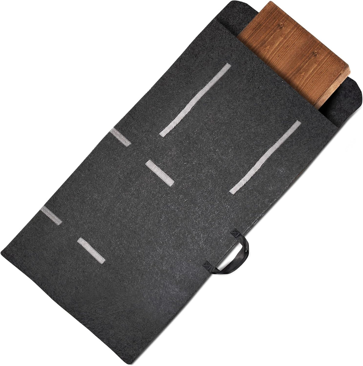 Felt Lined Dining Table Leaf Storage Bag with Handle, Gray D849
