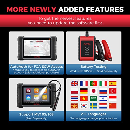 Autel MaxiCOM MK808S-TS Scanner, 2024 Complete TPMS Check/Activate/Relearn Tool, Same as MX808S-TS MK808Z-TS, 28+Service, BT Full System Scan,Bidirectional, FCA AutoAuth,Upgrade of MK808BT PRO MK808S A5205