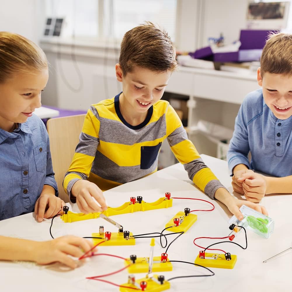 Electricity and Magnetism Experiment Kit for Kids Basic Circuit Learning Set Physics Science Lab Educational Toys Age 8+ Pack of 2 H182933