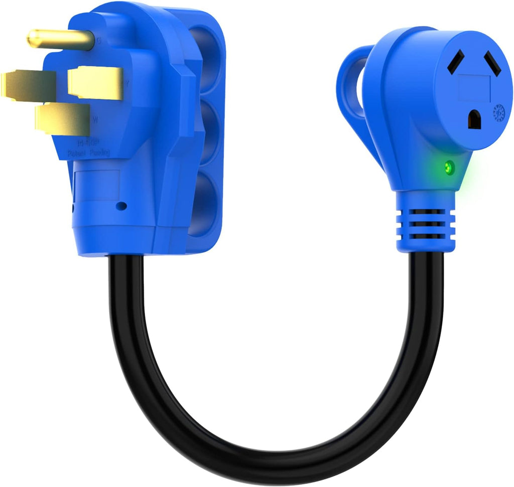 50 Amp to 30 Amp RV Adapter with Grip Handle, LED Indicator, 12 Inch C810