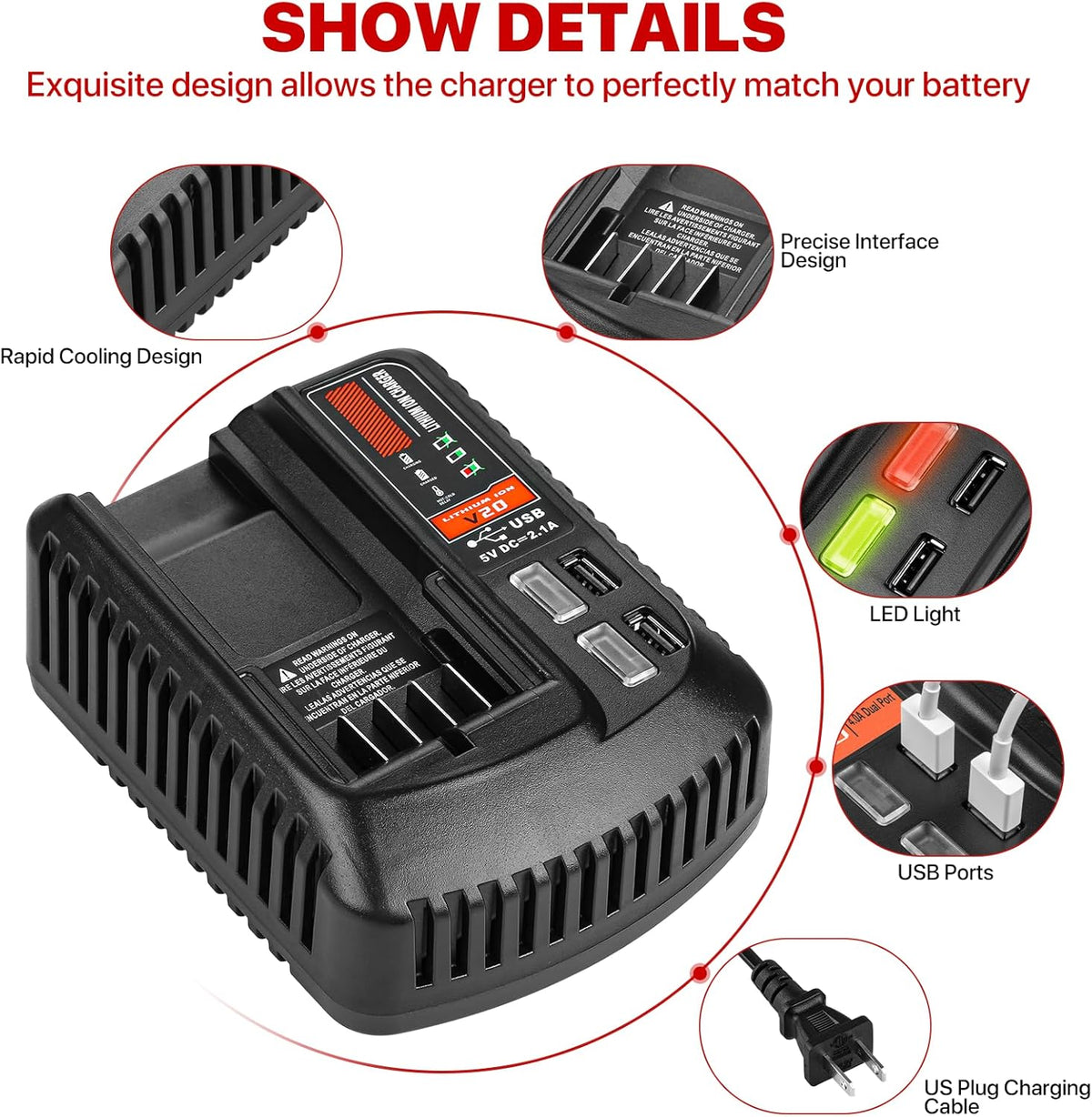 2Pack 20V 3.5Ah Replacement Battery and Charger Kit M224