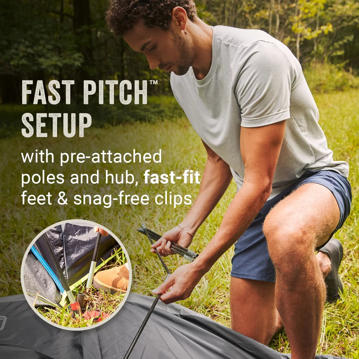 6-Person Dark Room Dome Camping Tent with Screen Room P448977