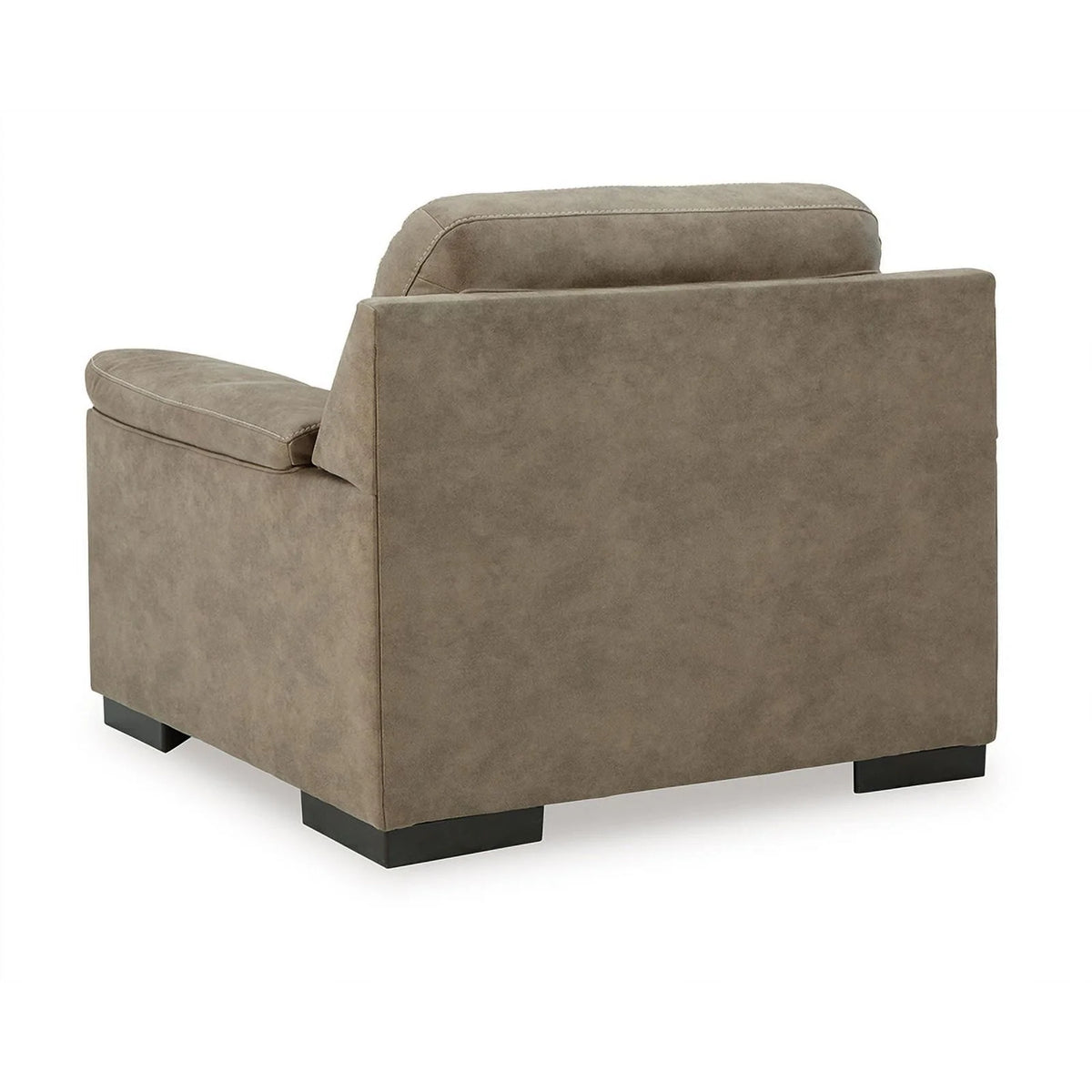 Light Brown Faux Leather Wood Chair H813850