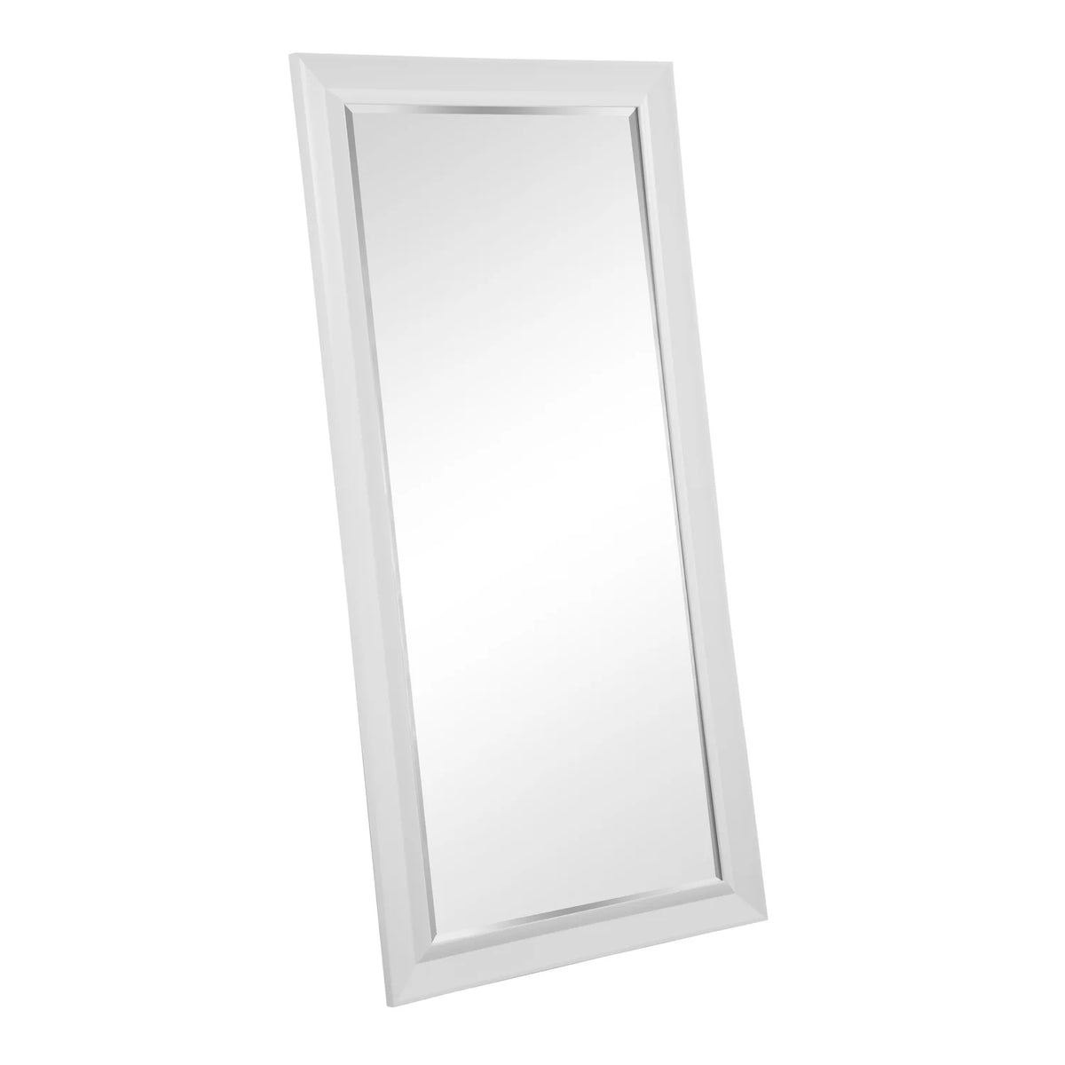 66"L x 32"W White Faux Wood Framed Full Length Mirror J25317