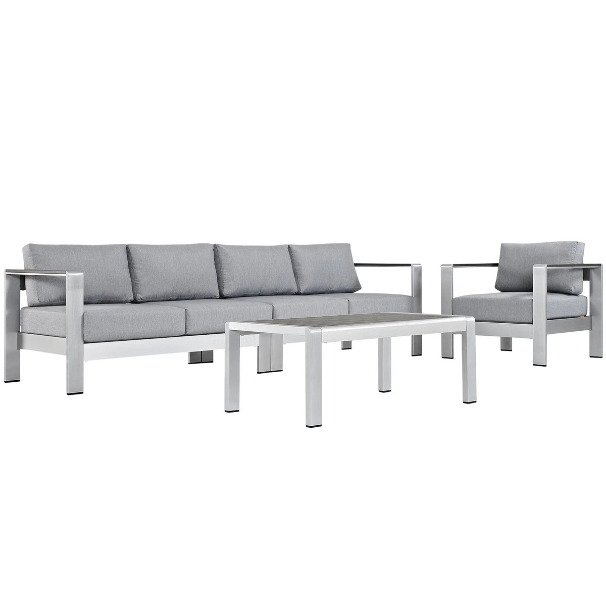 4 Piece Outdoor Patio Aluminum Sectional Sofa Set Z35329