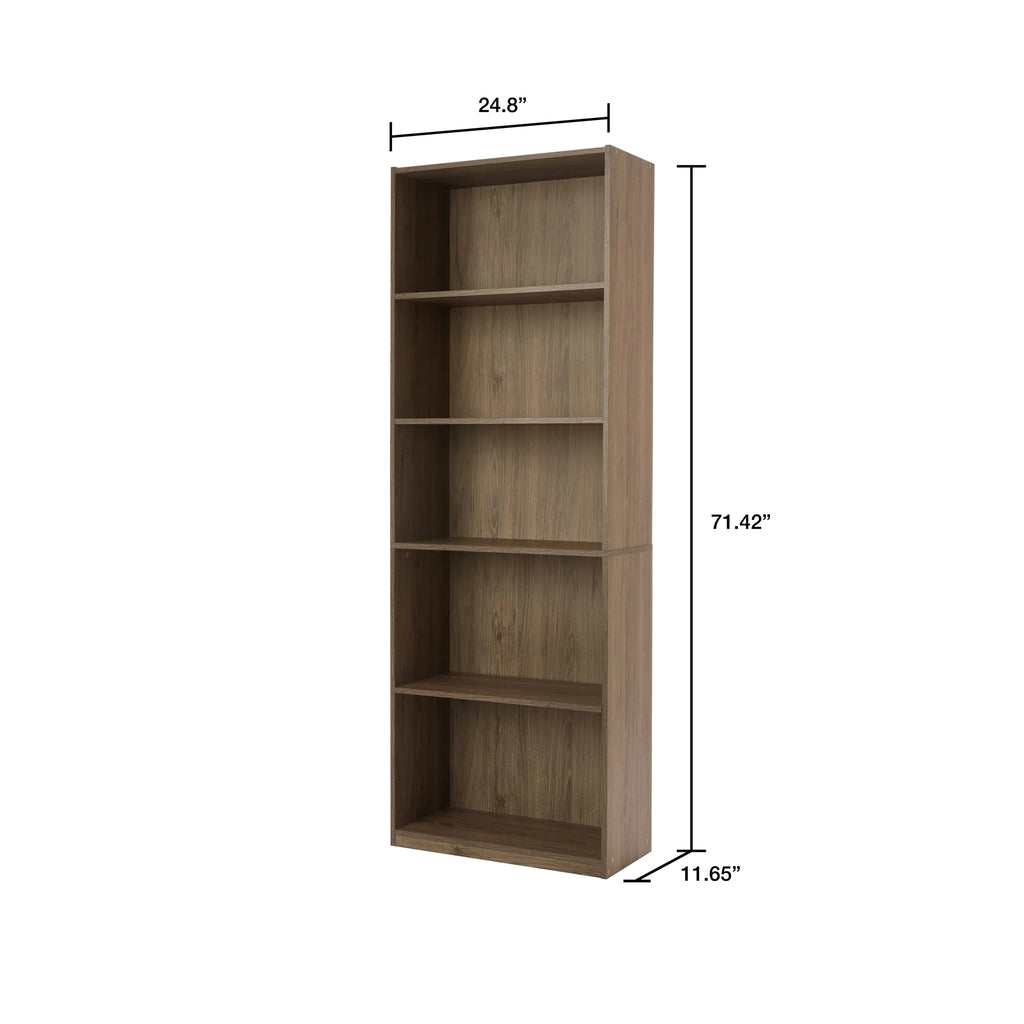 5-Shelf Bookcase with Adjustable Shelves I688954