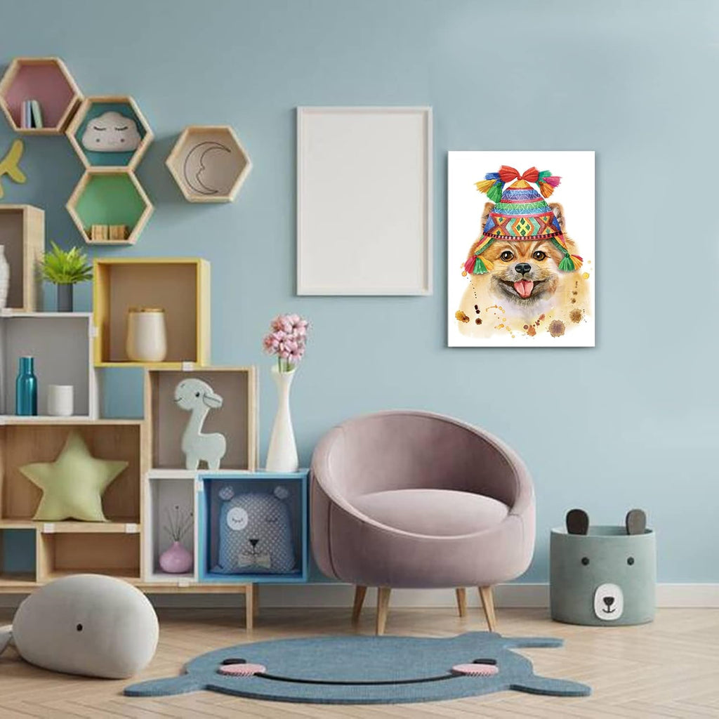 Cute Dog Canvas Wall Artwork 12*16inch N55371