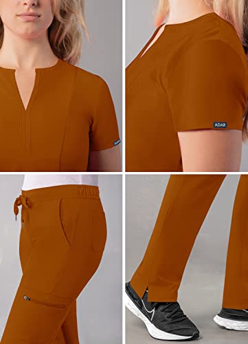 Notched V-Neck Scrub Top & Skinny Cargo Scrub Pants P60000