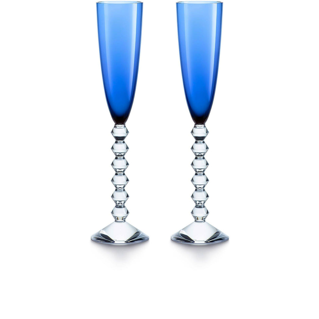 Blue Crystal Flute Set of 2 W193337