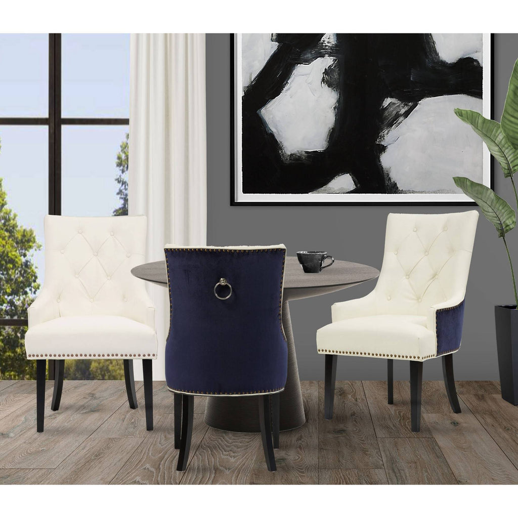 Button Tufted PU Leather Dining Side Chair X2842
