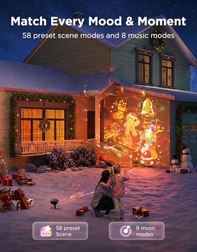20W LED Snowflake Projector with App Control P184437