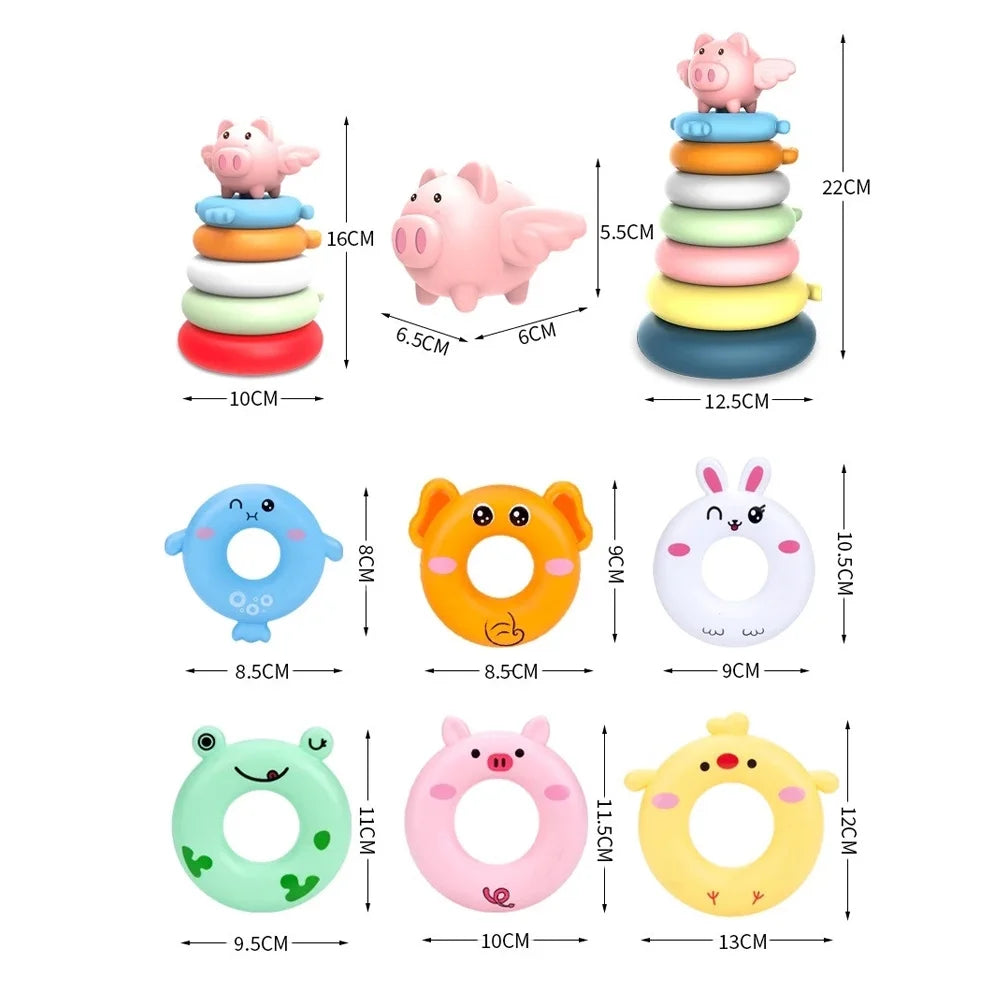 7 Pcs Stacking Circle Toy J78658