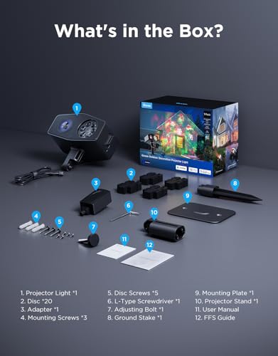 20W LED Snowflake Projector with App Control P184437