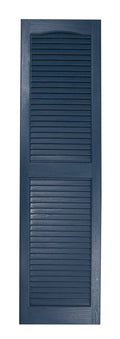 2-Pack Midnight Blue Louvered Vinyl Exterior Shutters V5753