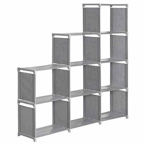 Grey 9-Cube Adjustable Bookshelf L302