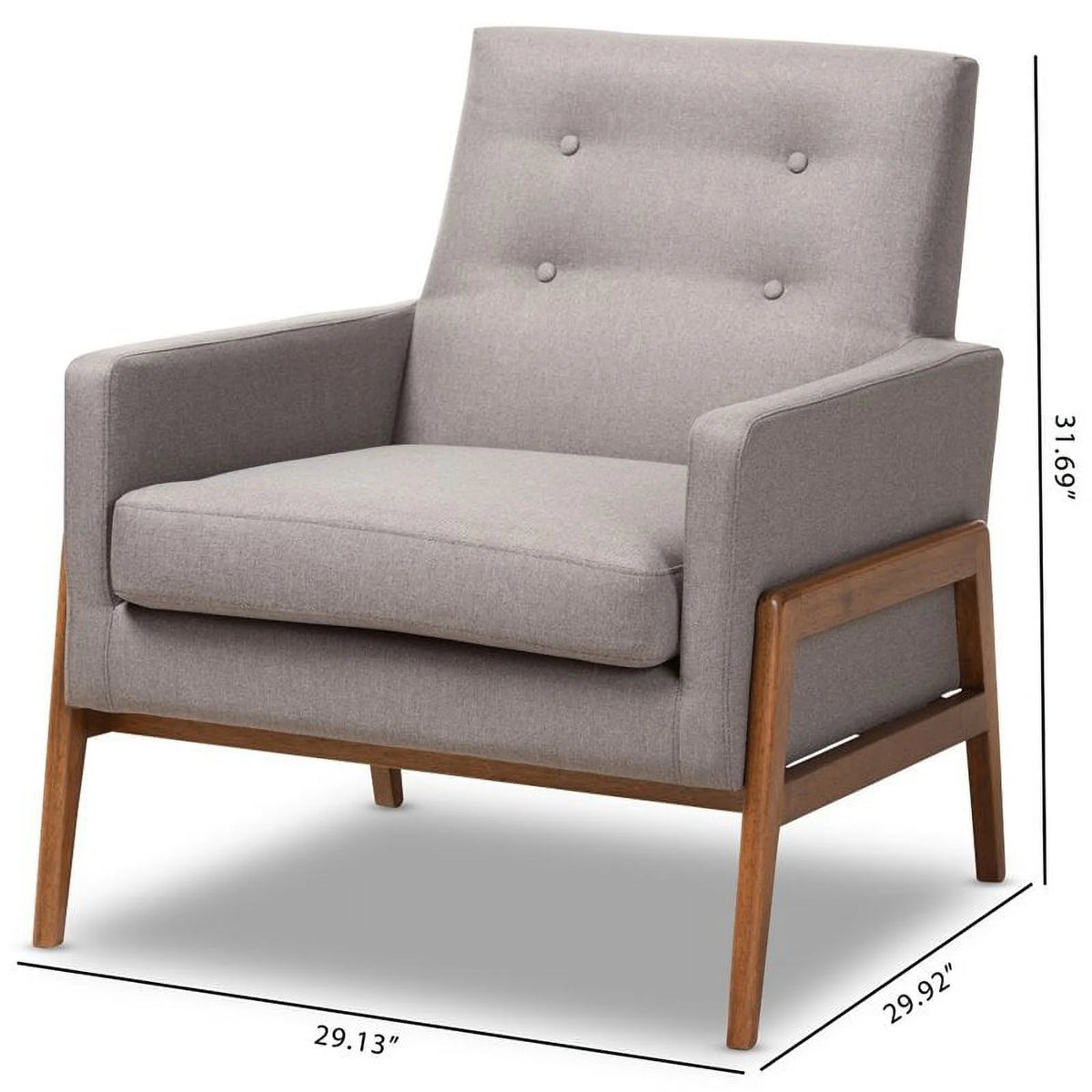 Grey 2 Piece Sofa Set with Lounge Chair C4199