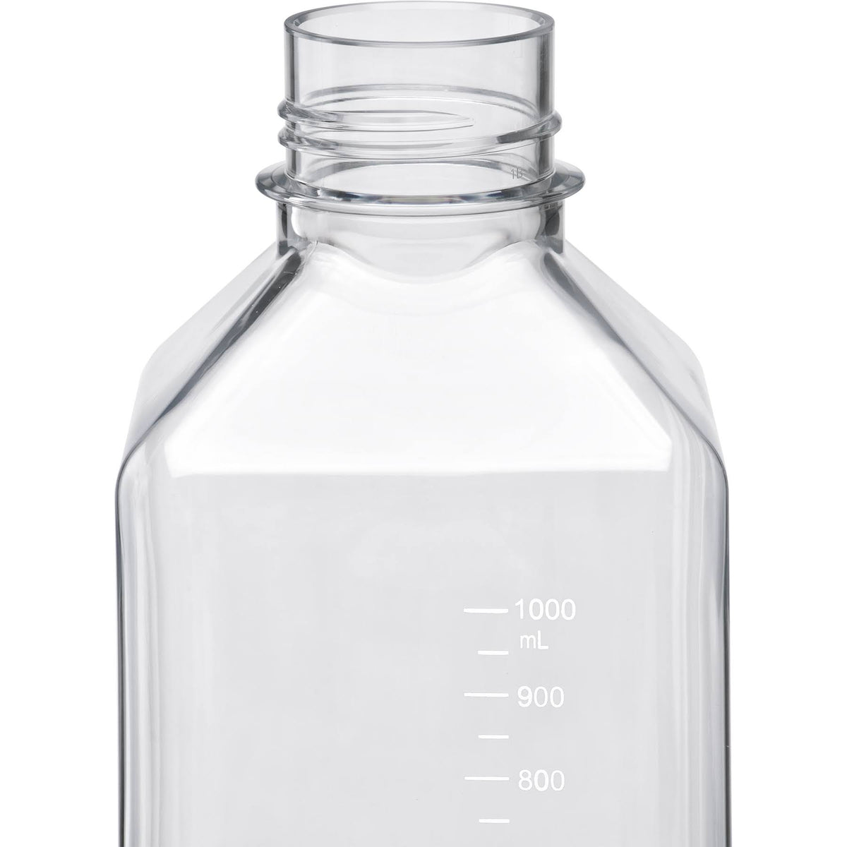 1000ml Square PET Bottle with 45mm Wide Mouth Orange Cap Q373693