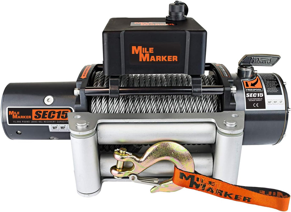 15,000 lb. Capacity Electric Winch with Steel Cable M7964