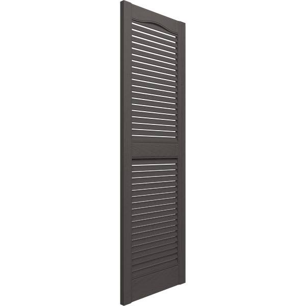 Standard Cathedral Top Open Louver Vinyl Shutters S95230