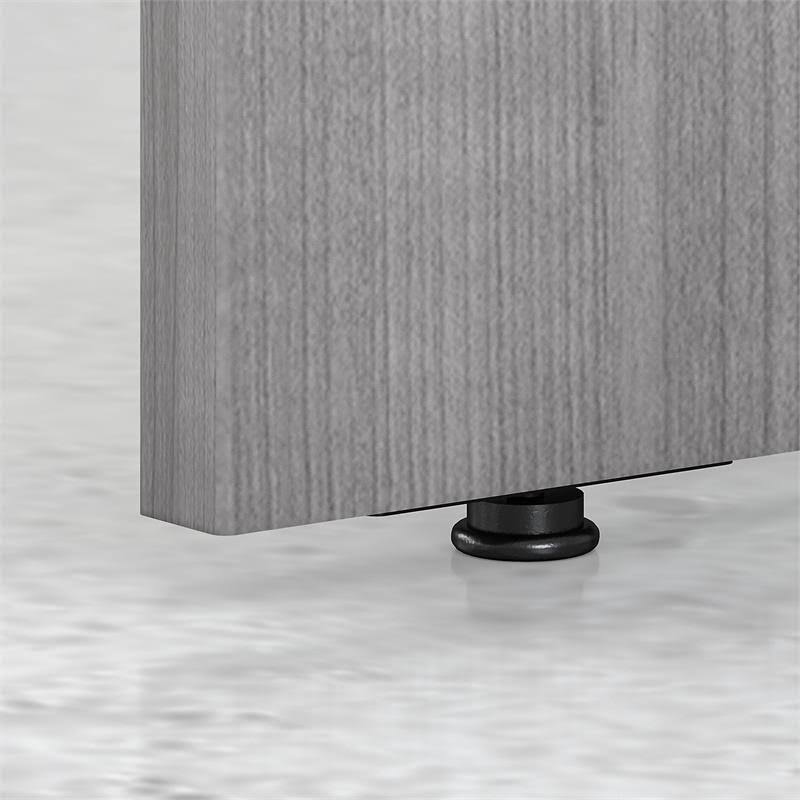 60 x 30 in. L Shaped Desk with 42 in. Return Platinum Gray X435