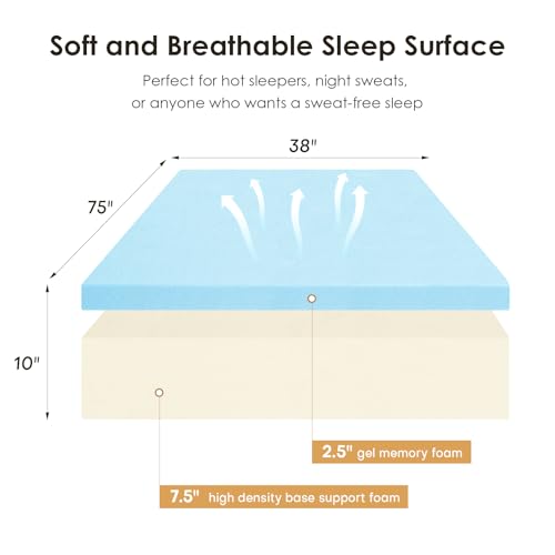 10 Inch Gel Cooling Memory Foam Mattress Y3476