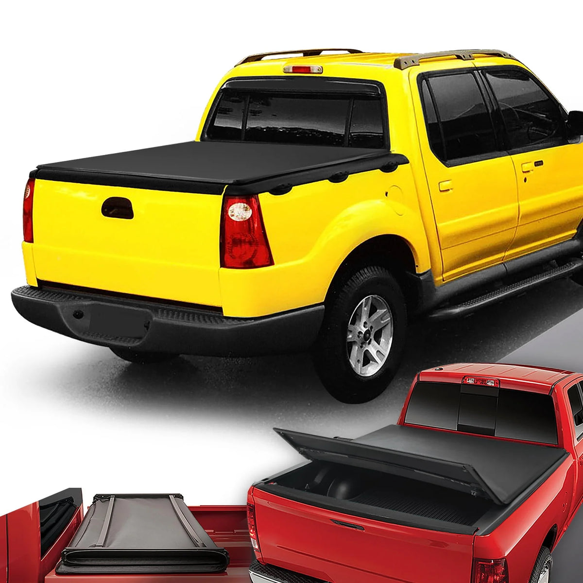 Adjustable Tri-Fold Soft Top Tonneau Cover E59356