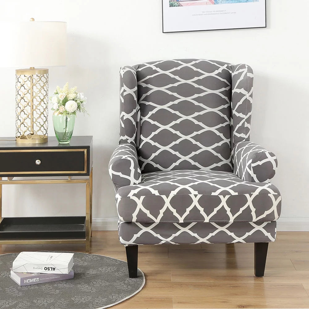 2-Piece Wing Chair Slipcover U545509