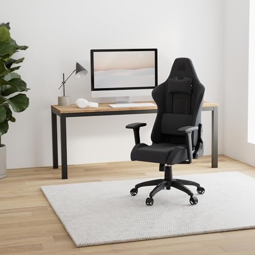 Gray and Black Fabric Gaming Chair with Lumbar Pillow and Neck Pillow G614533
