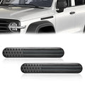 2Pcs Black Metal American Flag Auto Fender Emblem Sticker F9914
