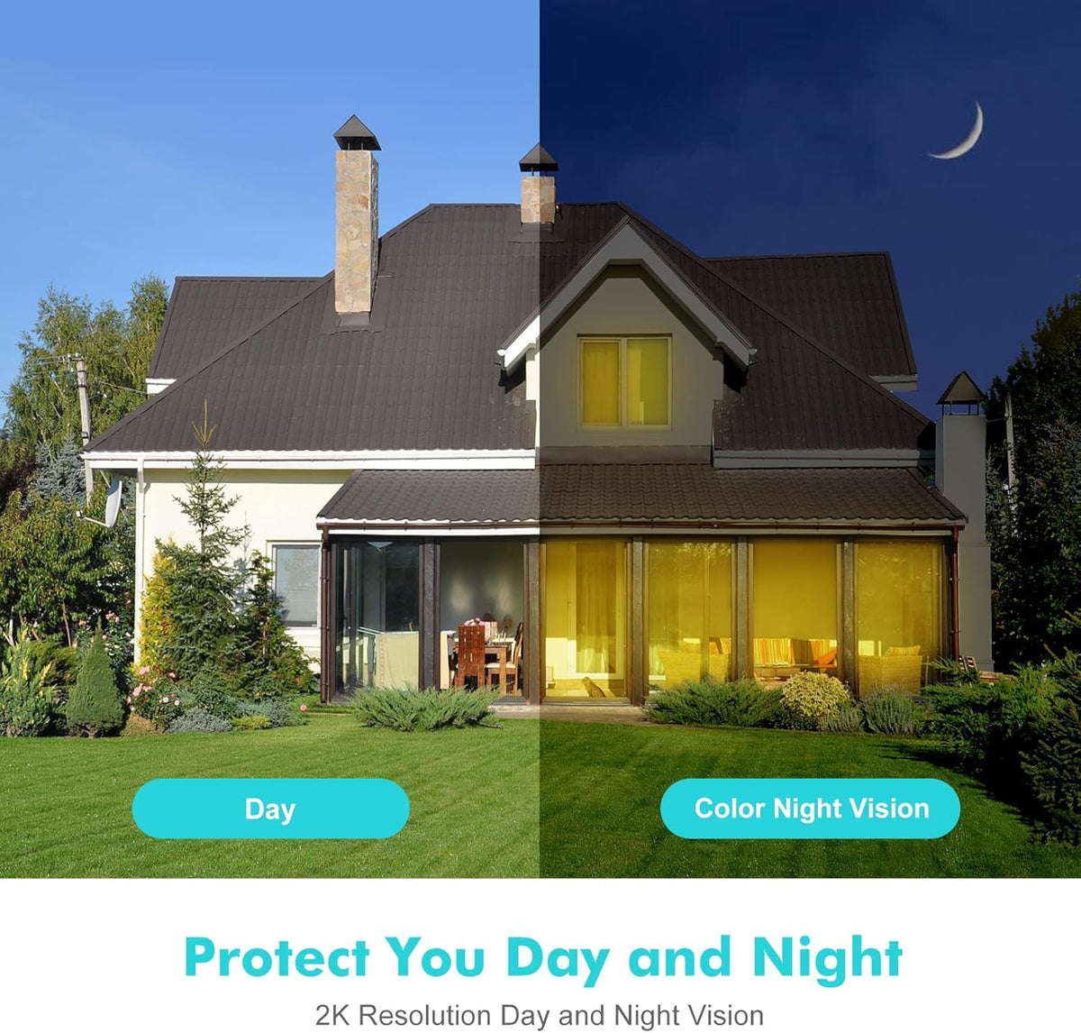 2K Solar Security Camera with Solar Panel N516690