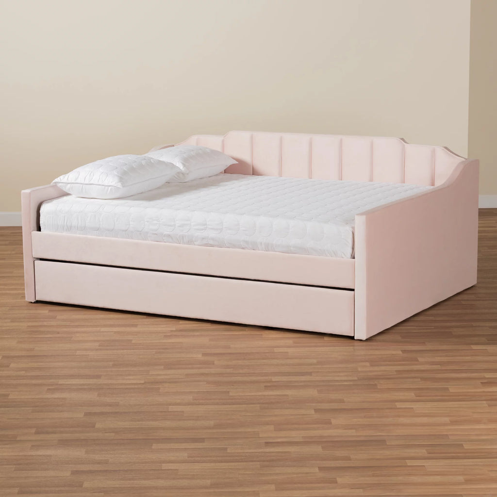 Pink Queen Daybed with Trundle W364
