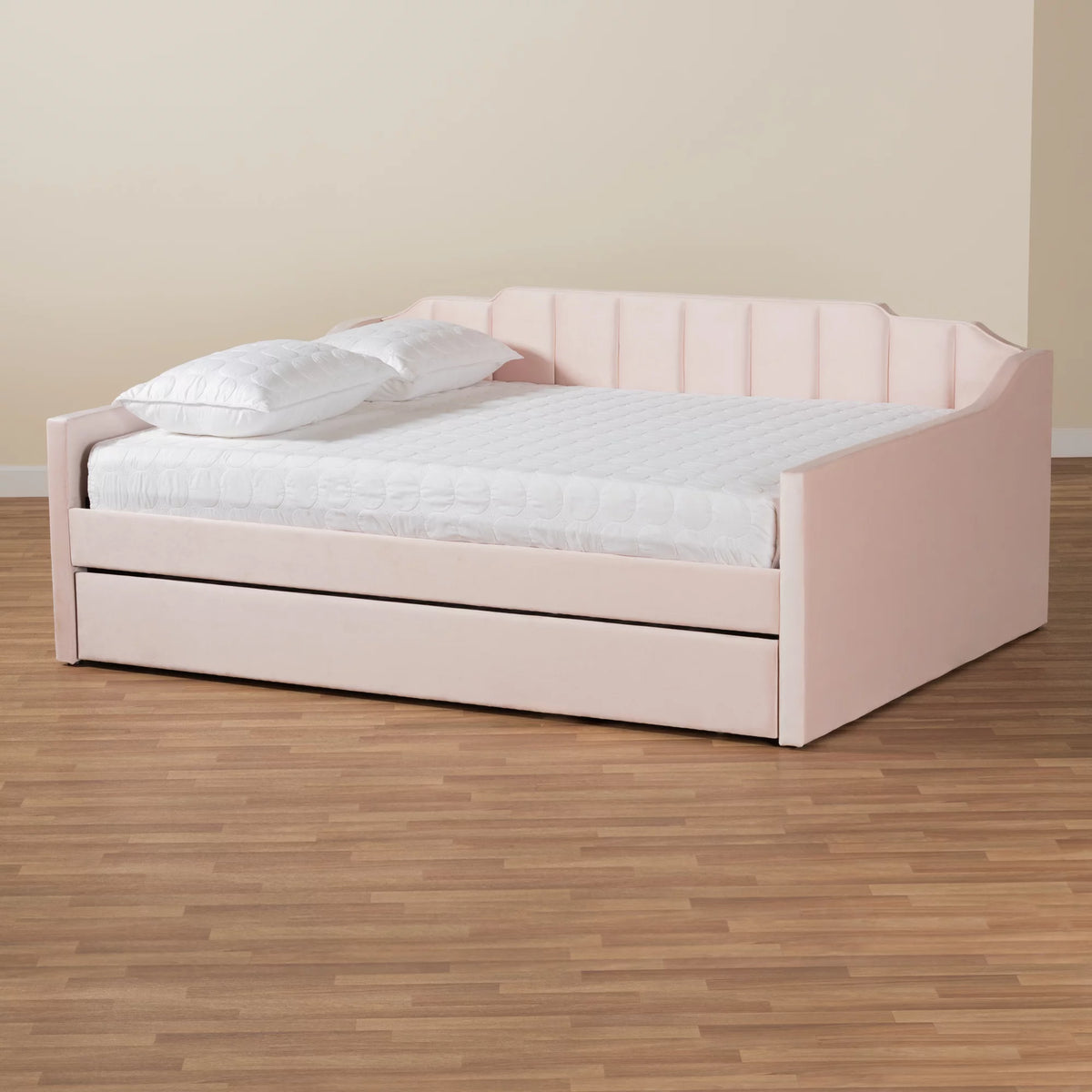 Pink Queen Daybed with Trundle W364
