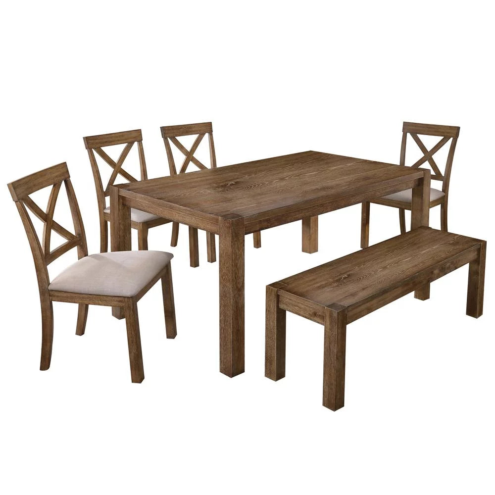60" Transitional Wood Dining Table H6788