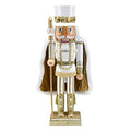 Gold and White Wooden Nutcracker Figure 14" I41881