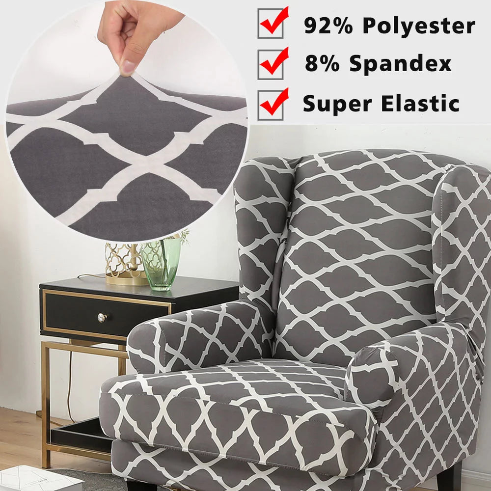 2-Piece Wing Chair Slipcover U545509