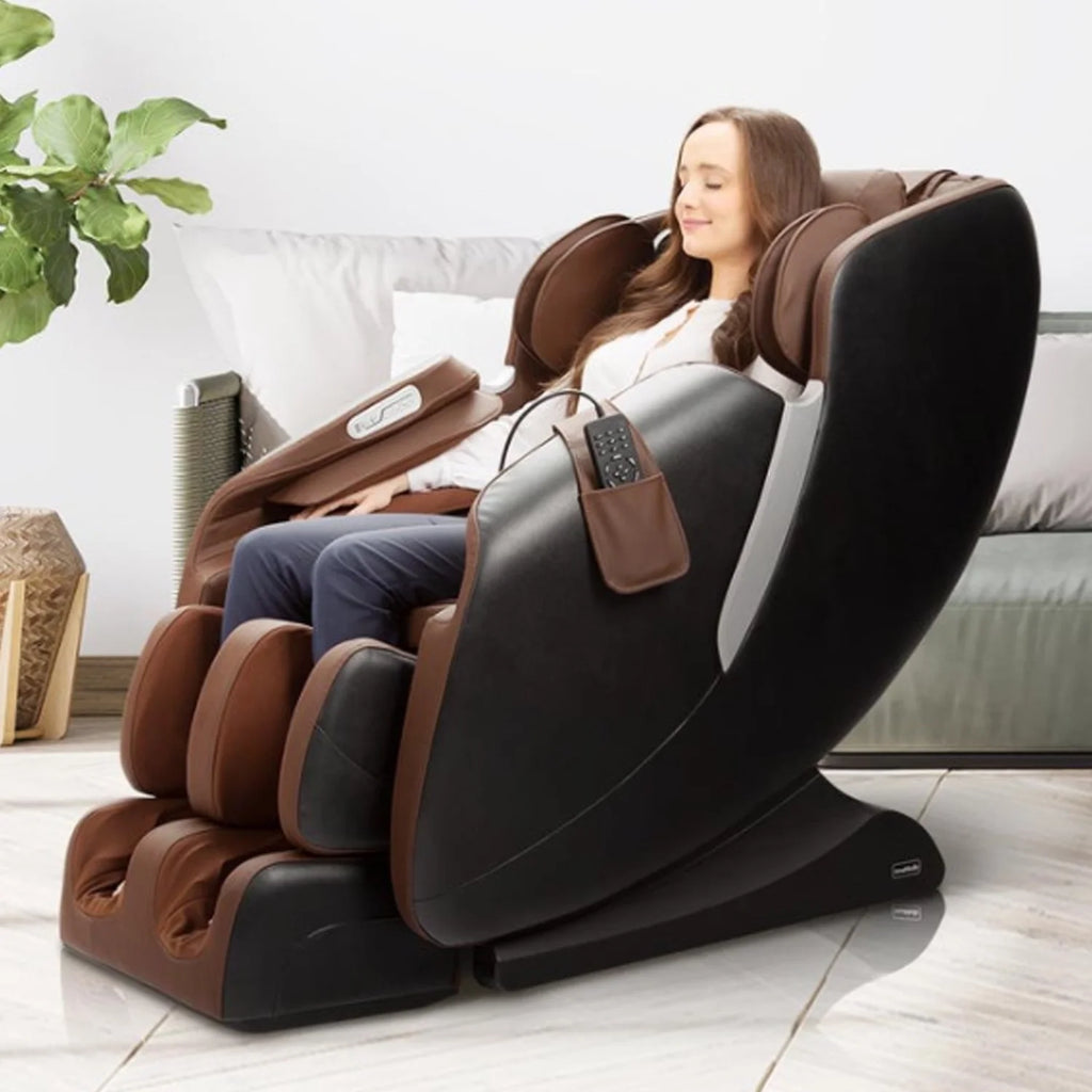 Taupe Full Body Reclining Massage Chair T9684