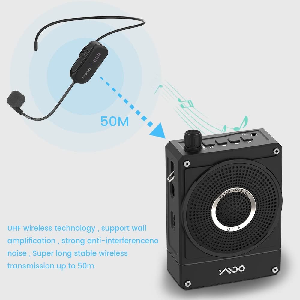 Voice Amplifier with Wireless Microphone Headset F8191
