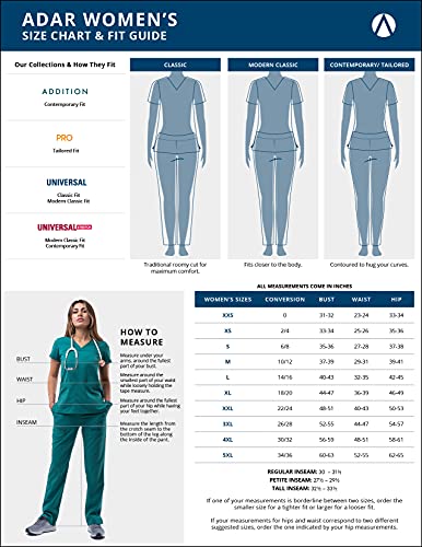 Notched V-Neck Scrub Top & Skinny Cargo Scrub Pants P60000
