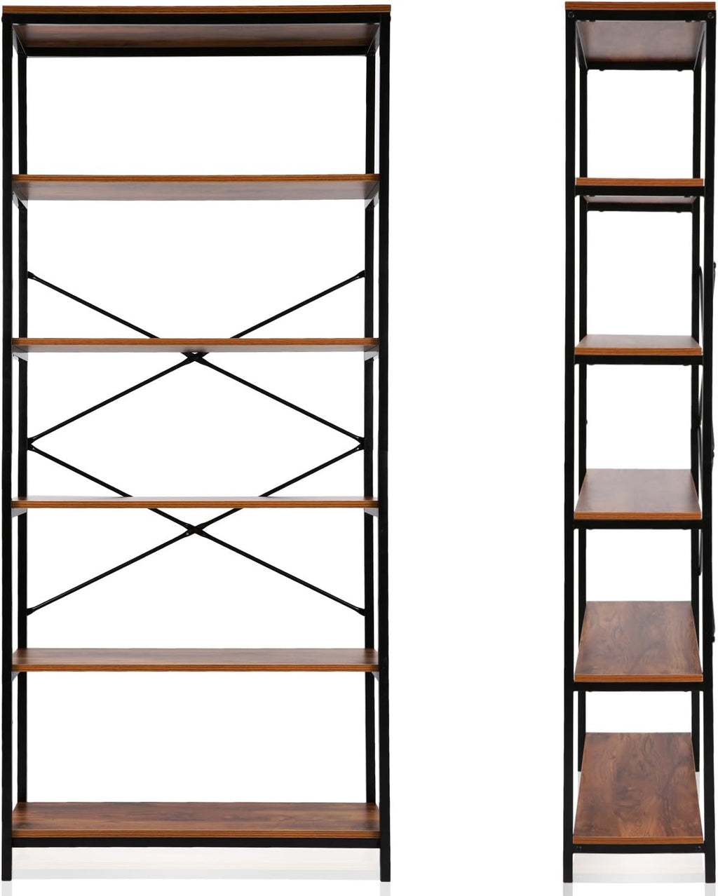 5-Tier Rustic Wood Bookcase P500599