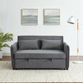 Grey Velvet Convertible Sofa Bed with Pull-out Bed G354