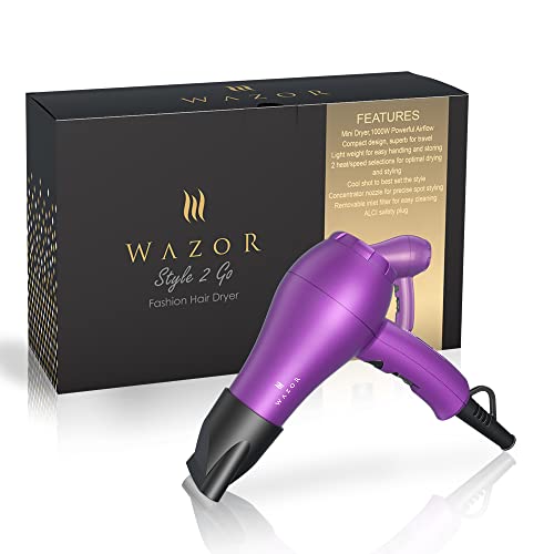 Compact 1000W Blow Dryer with Concentrator, Purple Z121