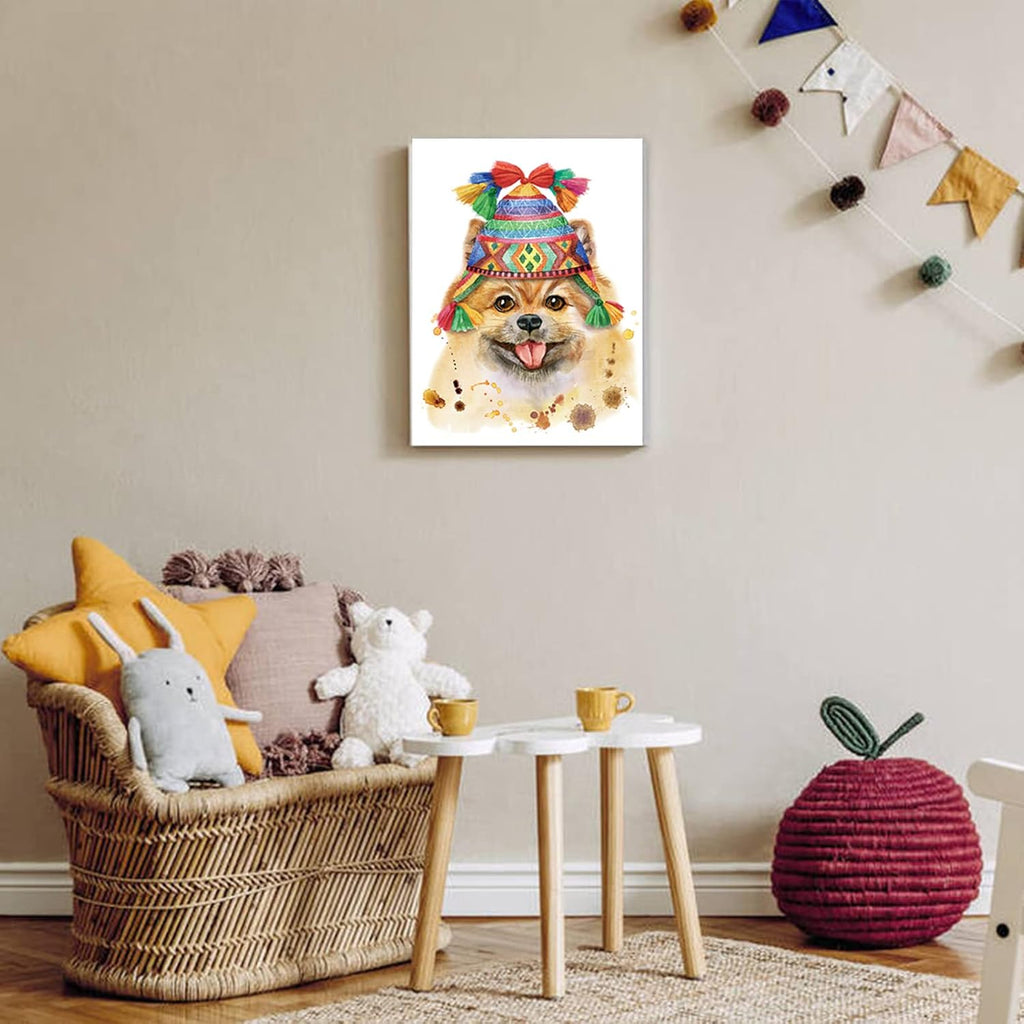 Cute Dog Canvas Wall Artwork 12*16inch N55371