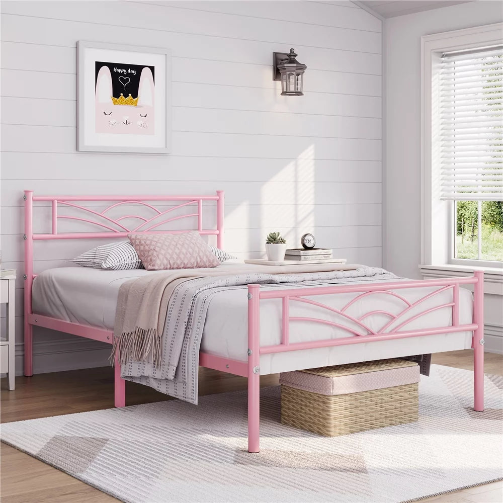 Queen Black Metal Bed B436