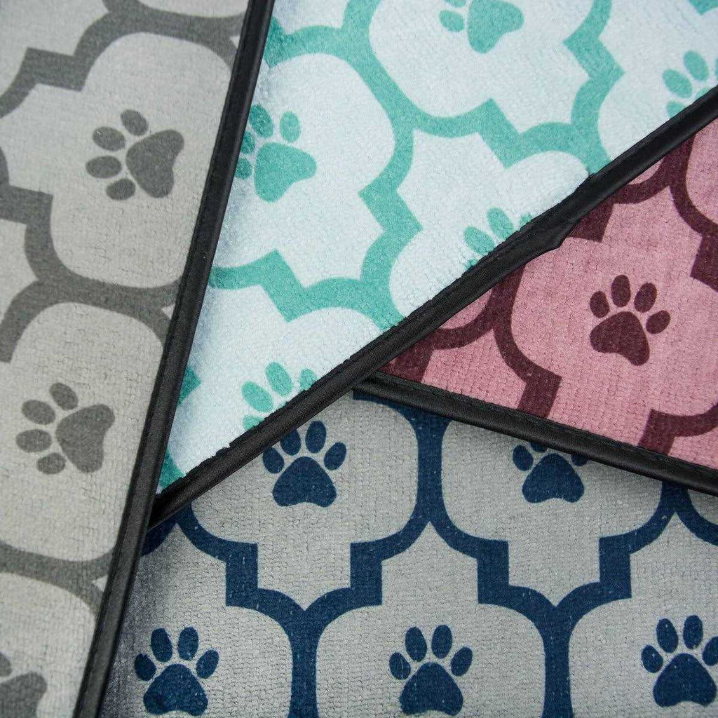 Off White Lattice Paw Pet Mat U802618