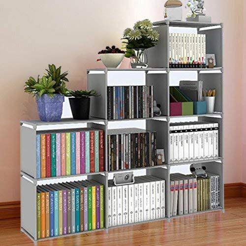 Grey 9-Cube Adjustable Bookshelf L302