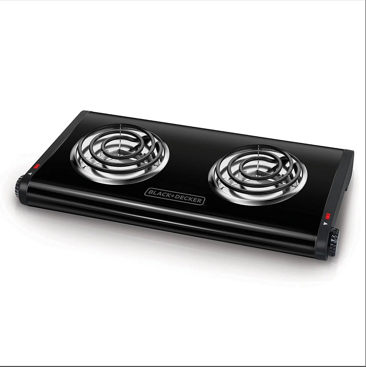 Black Double Burner Portable Buffet Range Z5428