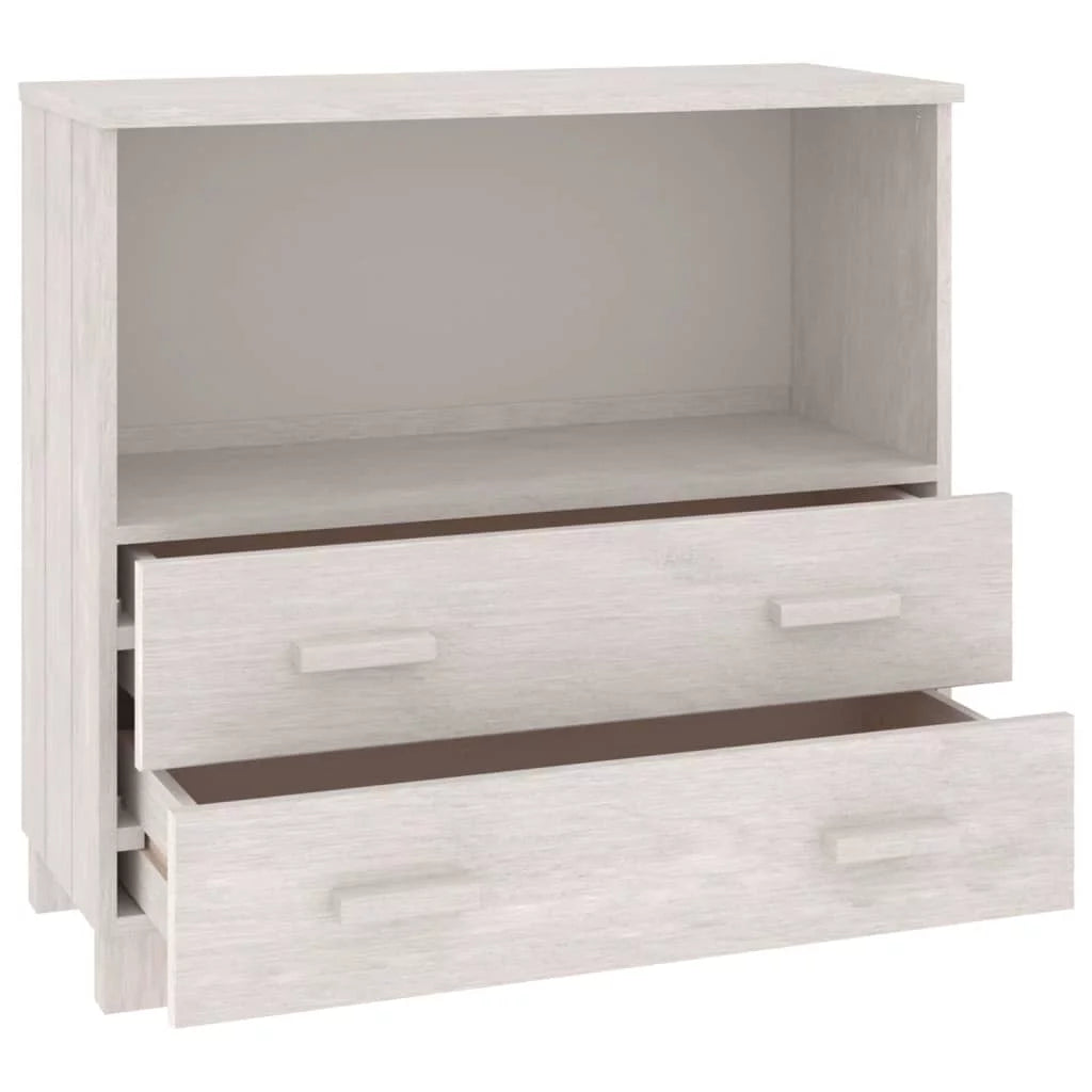 White Solid Wood Pine Sideboard A65393