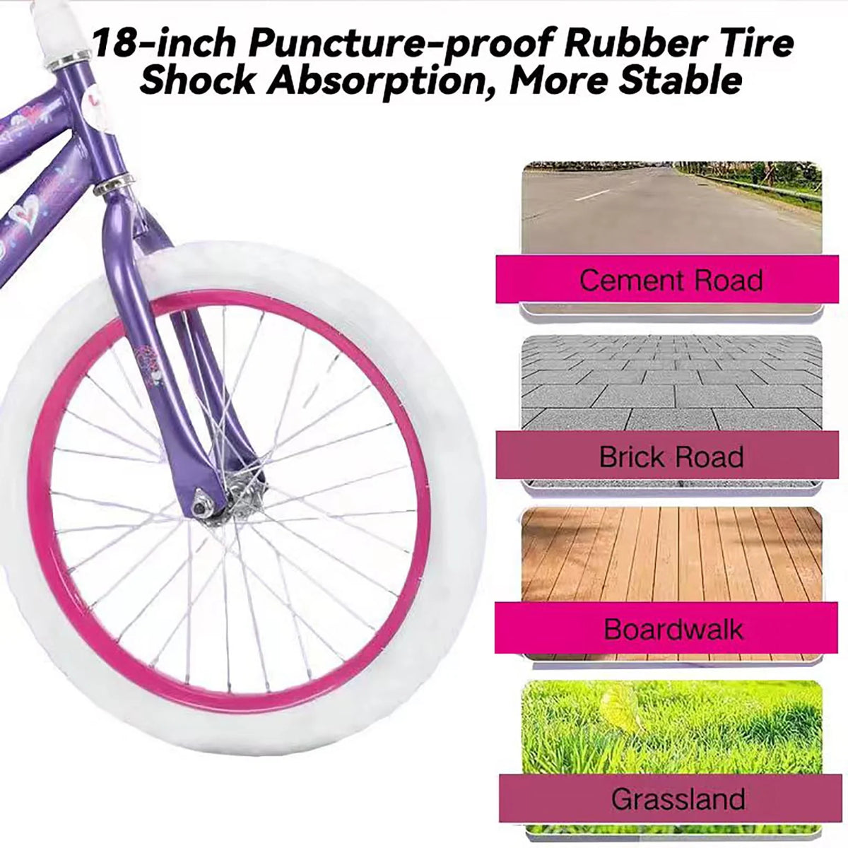 18 in. Kids Bike with Training Wheels Y1754