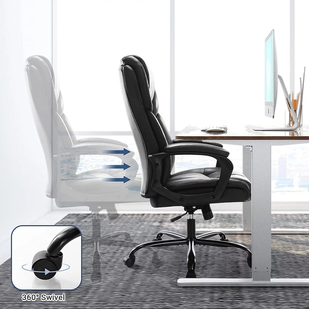 Black Executive Office Desk Chair F12260