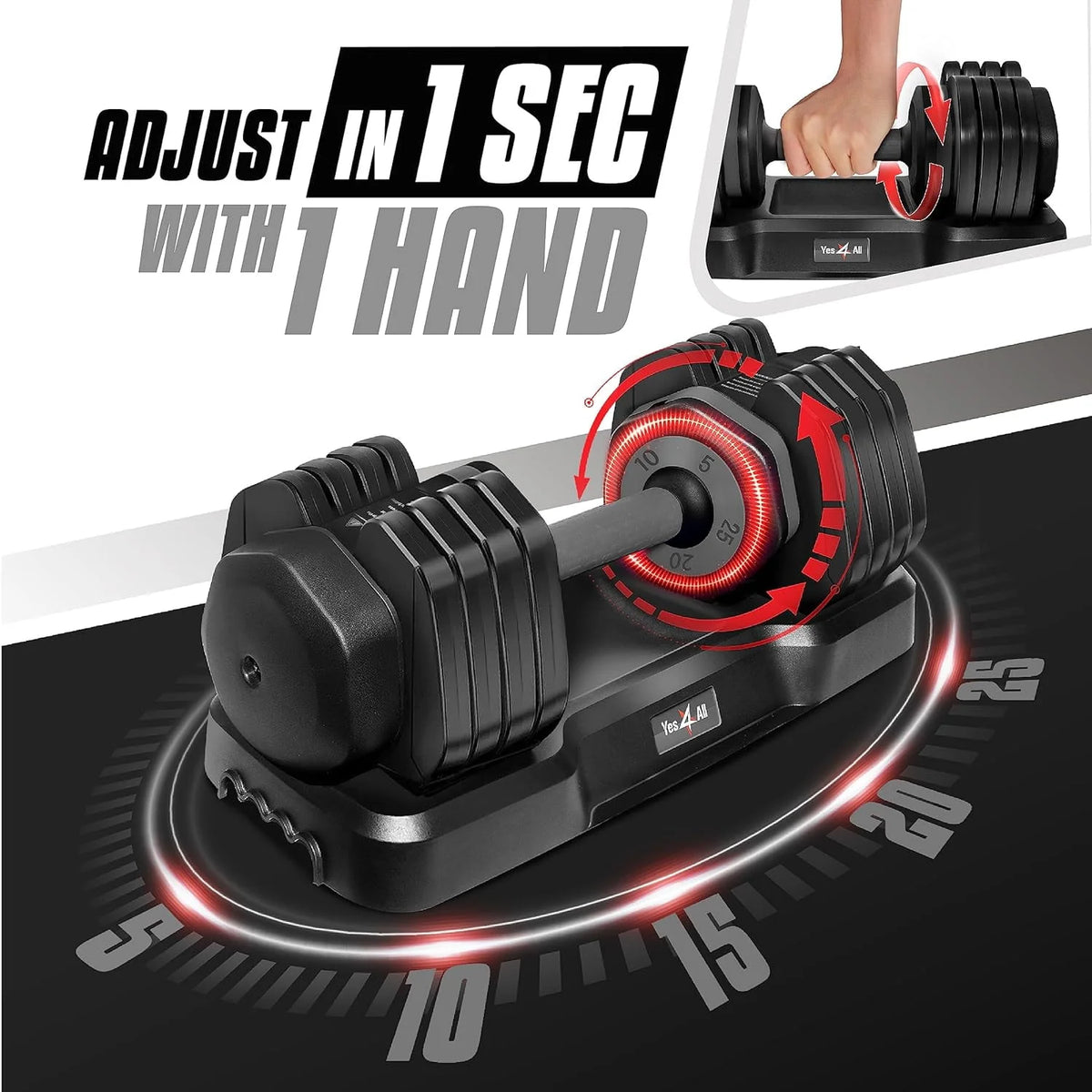 Adjustable Dumbbells 25lb Pair X789